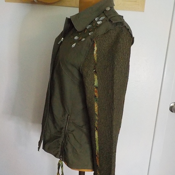 Lou Nardi Cotton & Stretch Military Style Jacket - Picture 12 of 13
